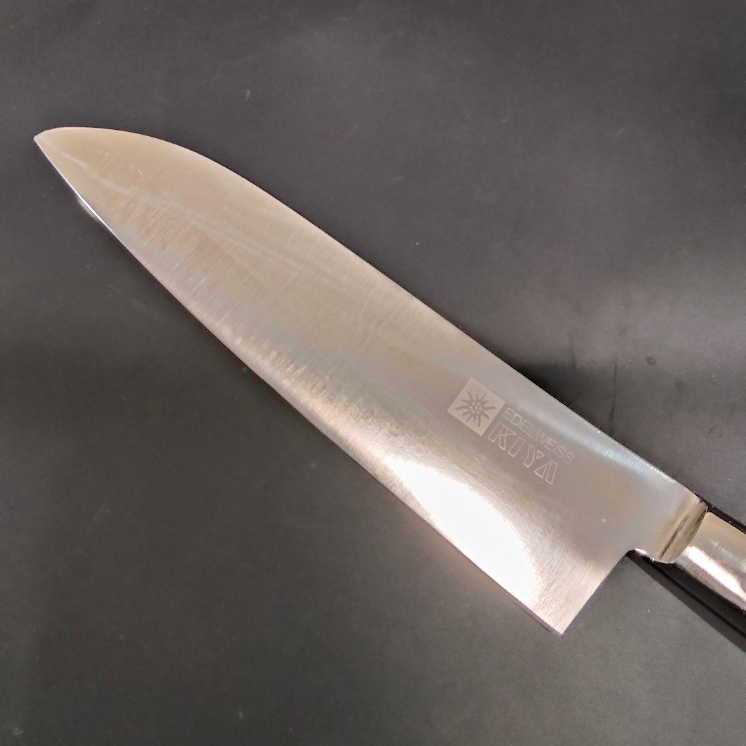 日本橋 木屋 エーデルワイス鋼EV オールステンレス 三徳包丁 No.25 研