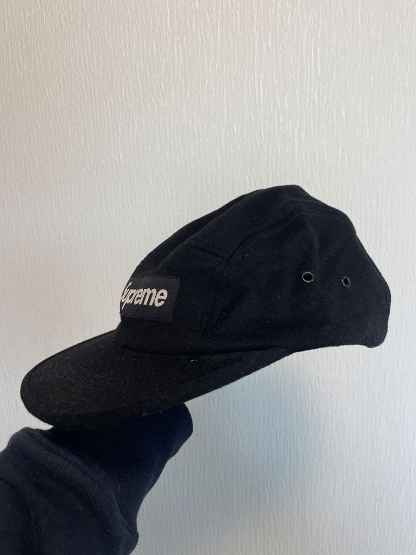 Supreme ベースボール キャップ 黒 帽子 ウール ブラック - メルカリ