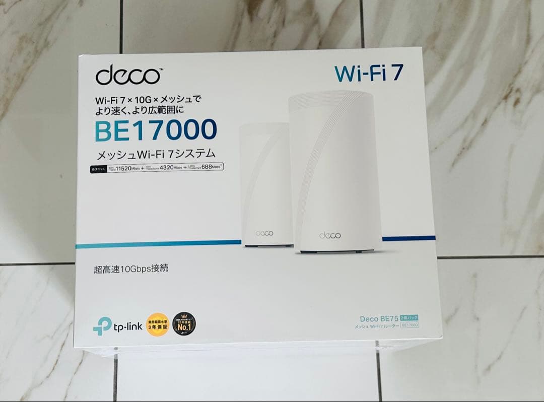 【新品未開封】TP-Link Deco BE17000 Wi-Fi 7 2台