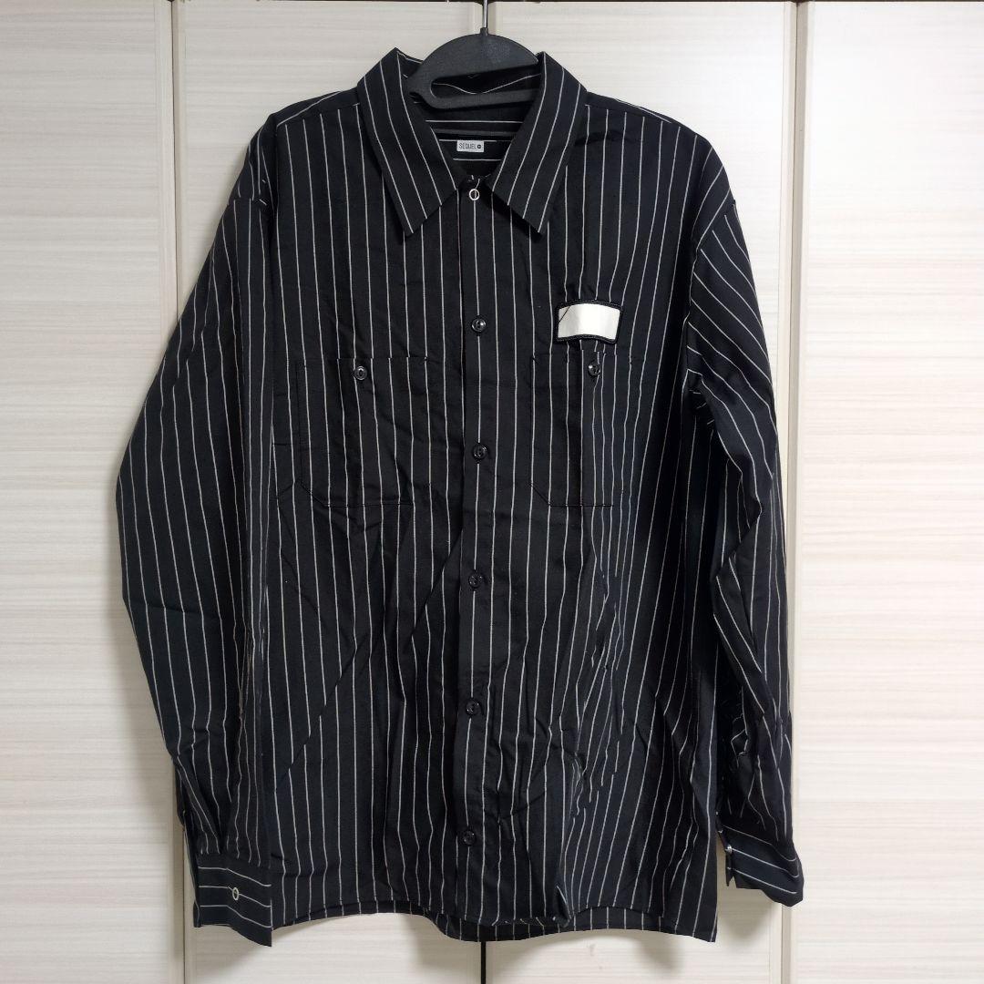 SEQUEL ブラックストライプ 長袖シャツ