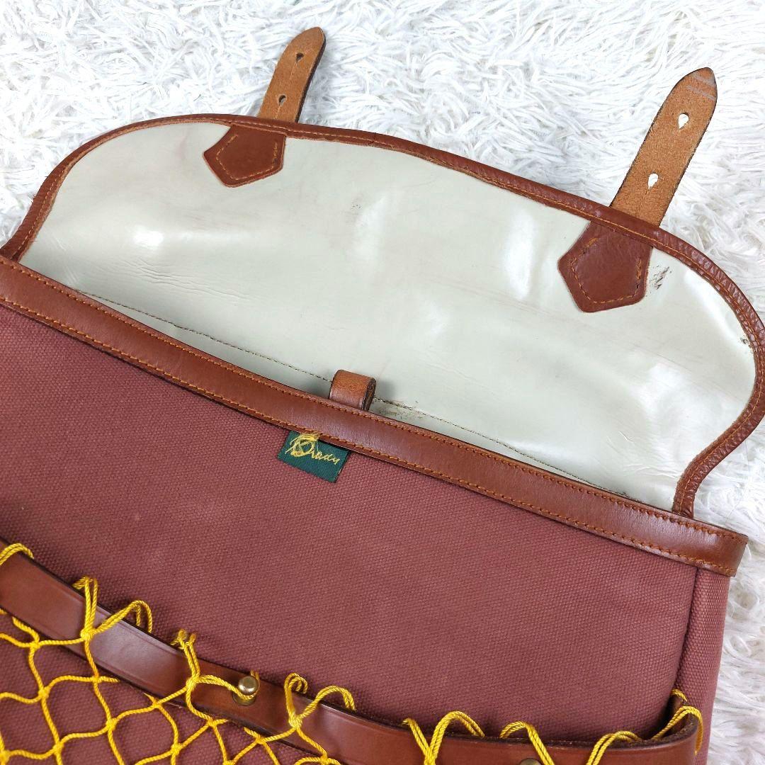 BRADY サンドリンガム ゲーム レザーキャンバス ベルトメッセンジャー