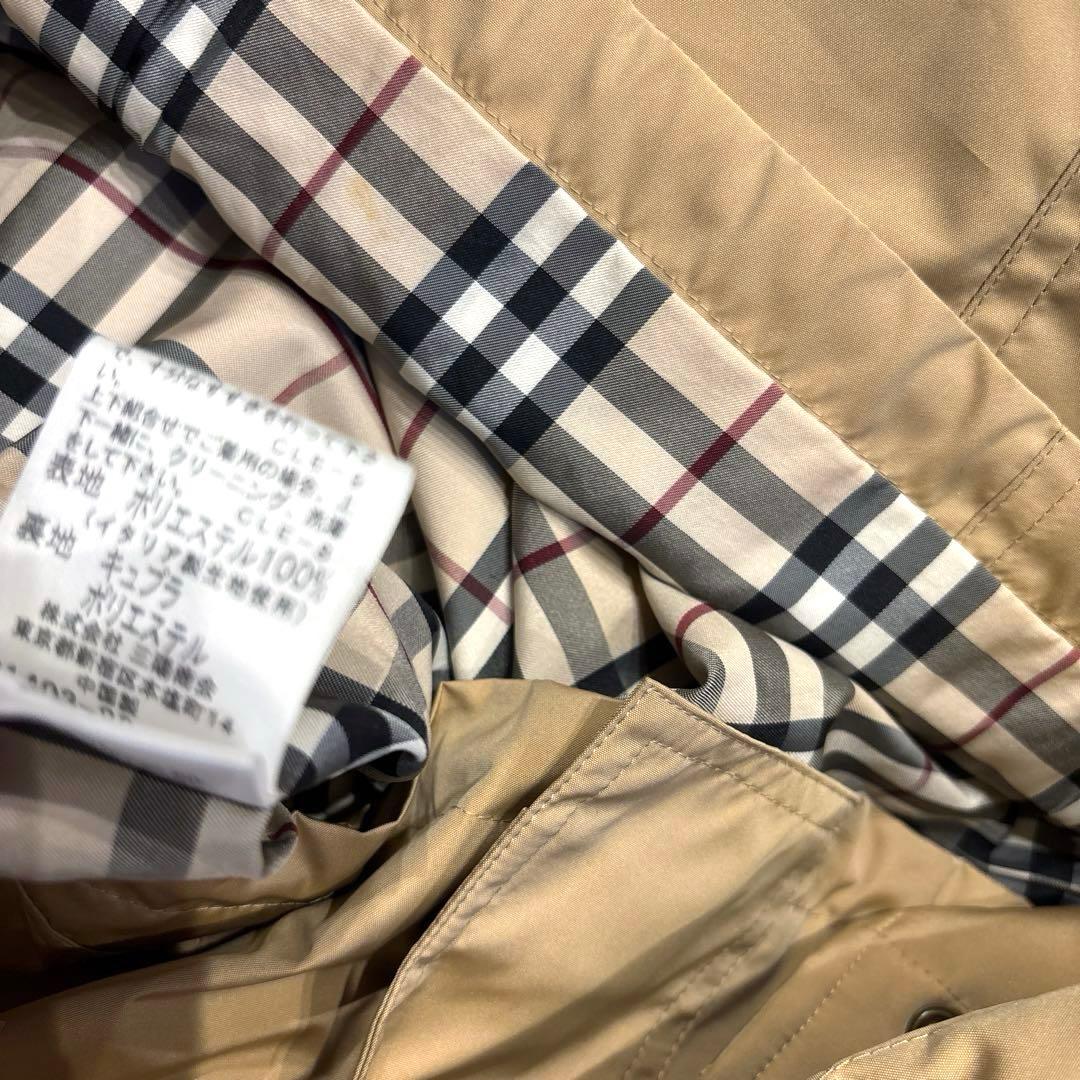 バーバリーロンドン】かわいいノバチェック マウンテンパーカー×ダウン
