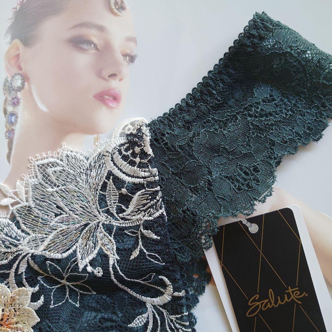 新品サルート09G店舗限定ソングLインドの花嫁ダークグリーン刺繍T