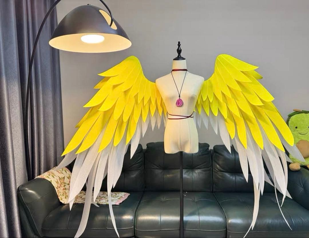 コスプレ用大型羽根 月兎/天使/ロリータ ハンドメイド可動式 大きな 翼