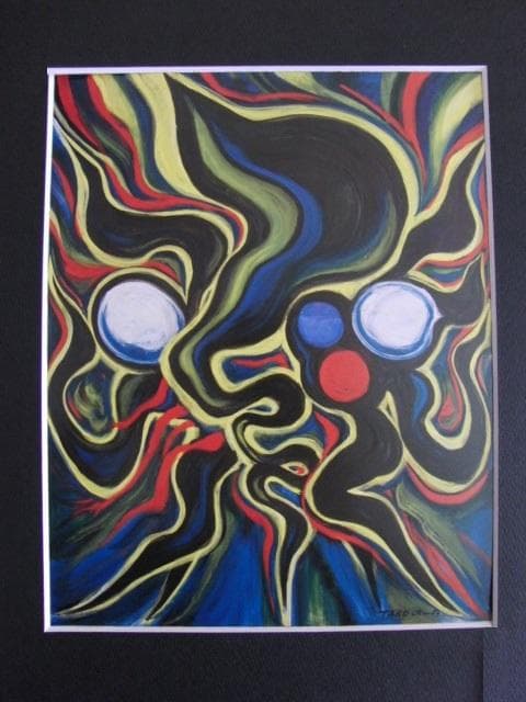 岡本太郎、『二人』、希少な額装用画集より、新品額装付、巨匠、有名