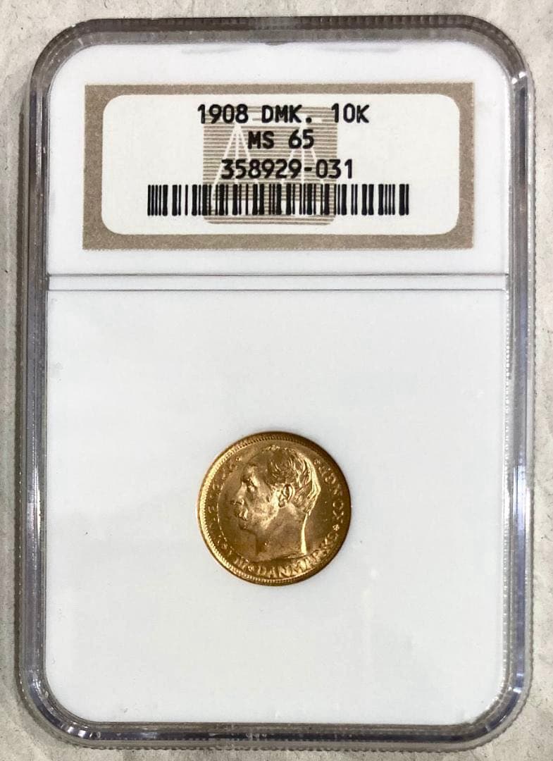 梨くん様専用 1908年デンマーク10クローネ金貨☆NGC MS65 - メルカリ