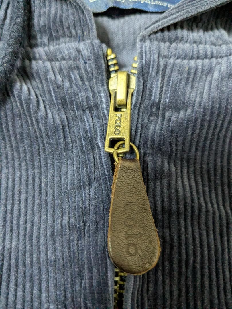 希少】USA製 90s ラルフローレン コーデュロイパーカー 太畝 ネイビー