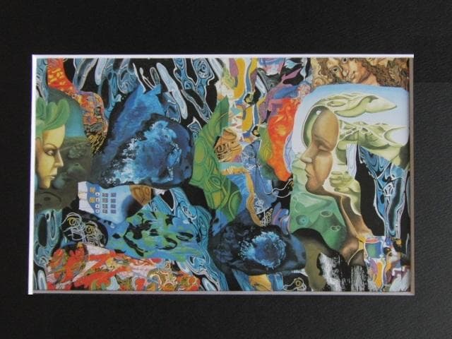 酒井優行、【黙想】、希少な額装用画集画、新品高級額 額装付、状態良好