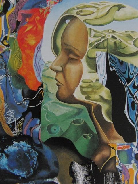 酒井優行、【黙想】、希少な額装用画集画、新品高級額 額装付、状態良好