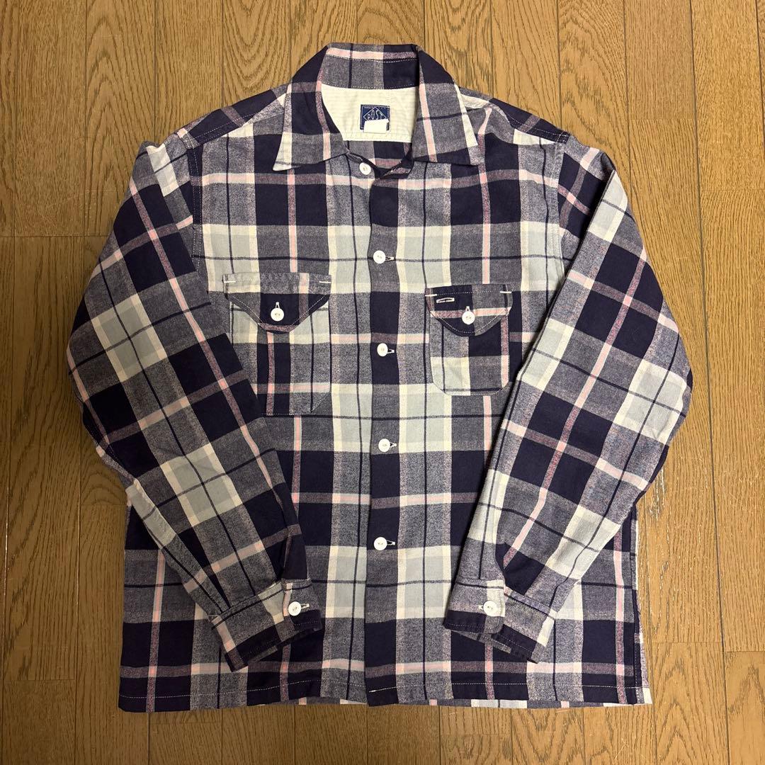 POST O'ALLS ポストオーバーオールズ ネルシャツ サイズS 美品