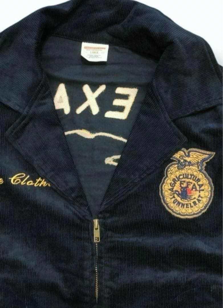 二階堂ふみ着用 希少 ヴィンテージ 古着 FFAジャケット ネイビー