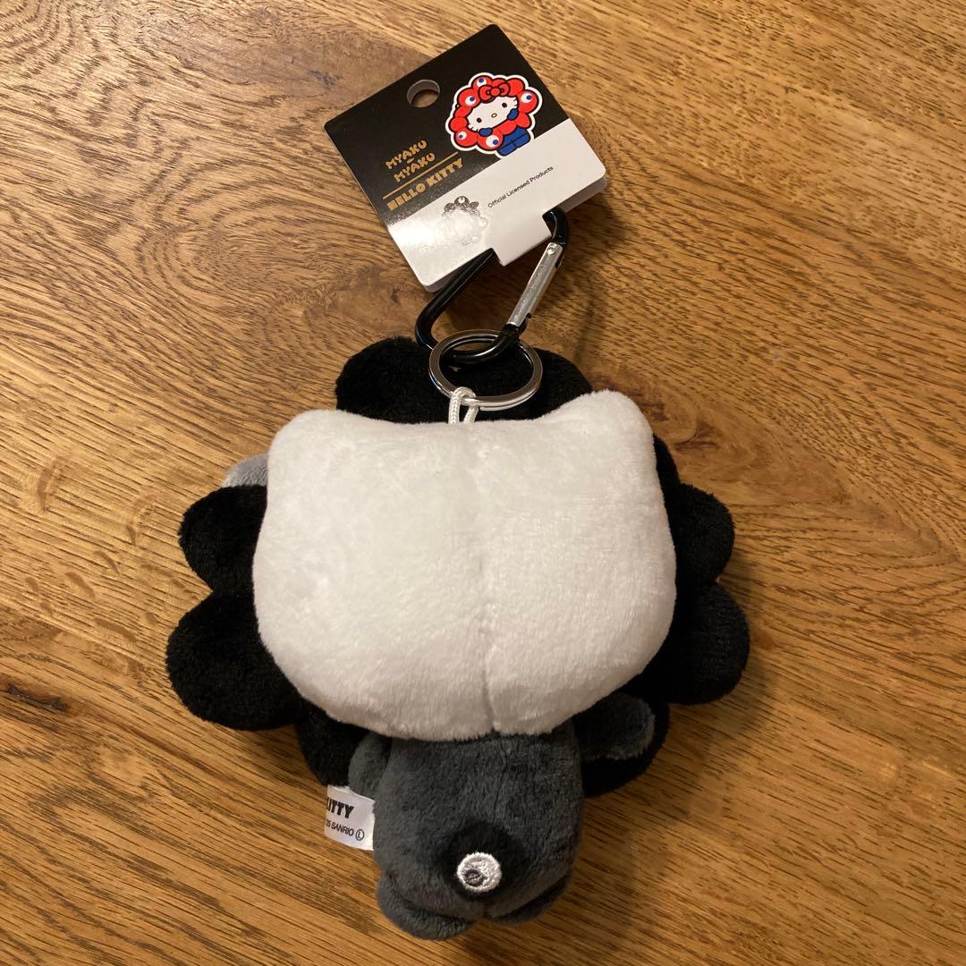 黒ミャクなりきりぬいぐるみ キティ カラビナ付き BC 黒サンリオ