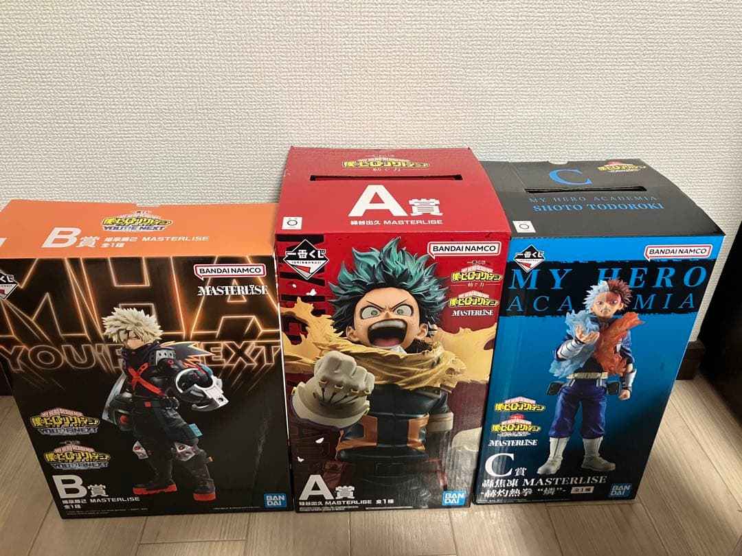 【箱有】一番くじ　ヒロアカ　デク　かっちゃん　轟　オリジン組　マスターライズ 僕のヒーローアカデミア 一番くじ マスタライズフィギュア 緑谷 爆豪