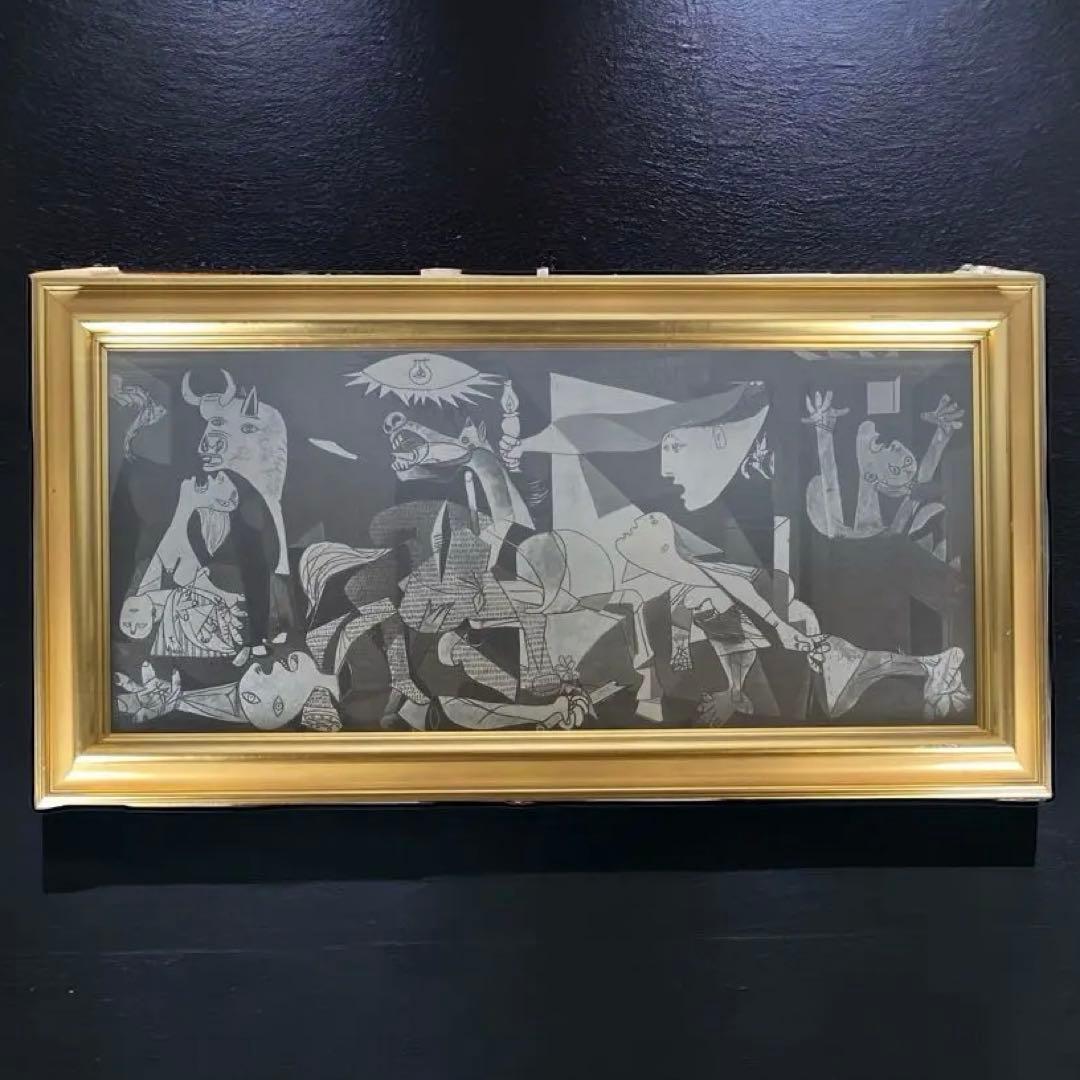 送料無料 パブロ ピカソ ゲルニカ キャンバス 額縁付 絵画 複製画 リトグラフ 楽天市場】パブロ ピカソ「ゲルニカ」 SZ大 VTBG : 壁掛けアート専門店