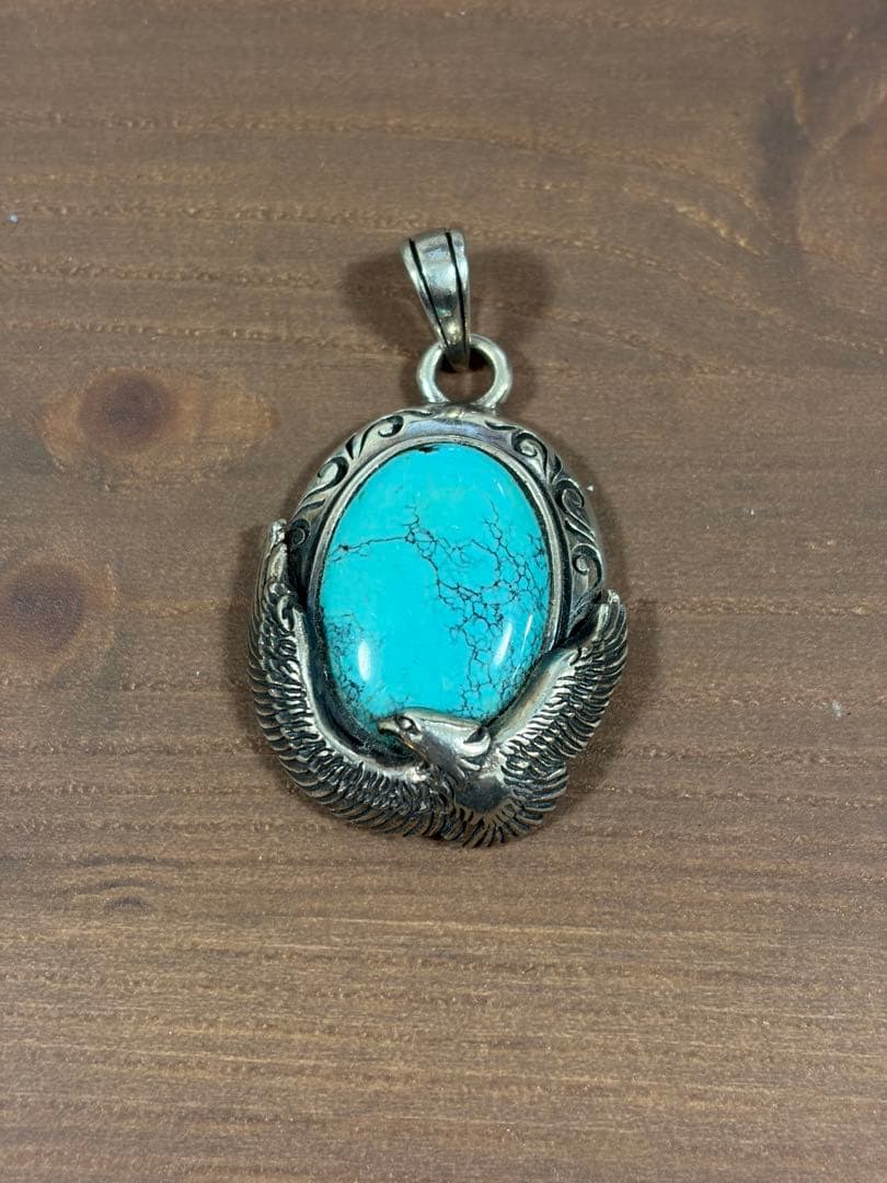 SAAD サード イーグル ターコイズ トップ シルバー925 ペンダント
