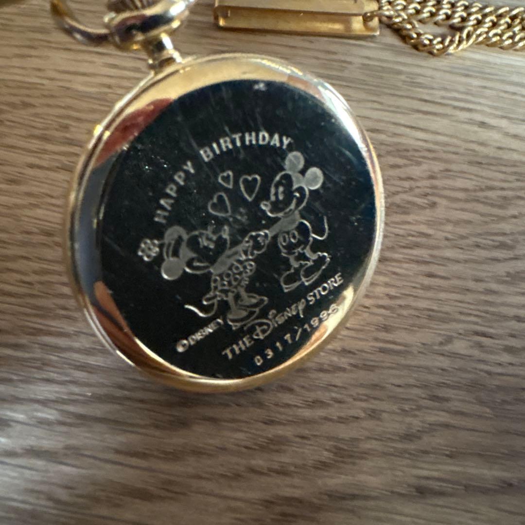 ミッキーマウス懐中時計 1996年製 ゴールド - メルカリ