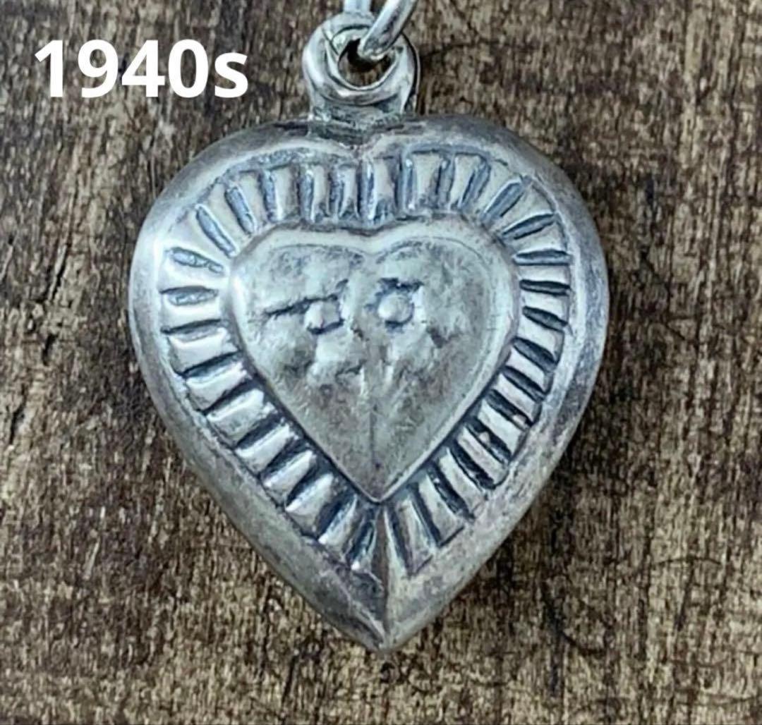 40sスウィートハートジュエリー勿忘草 シルバー ヴィンテージ