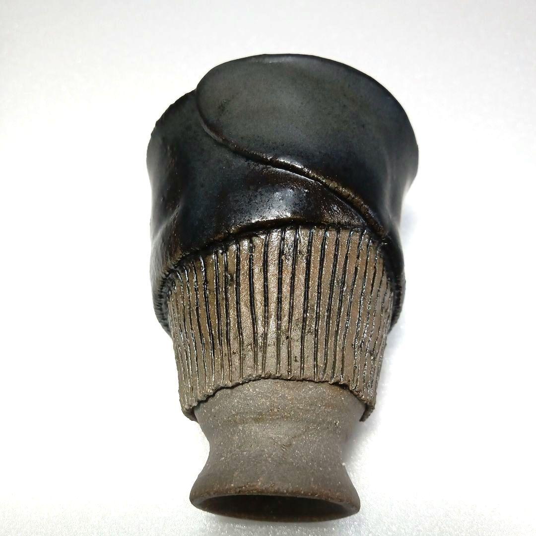 酒器 瀬戸黒 高台 ぐい呑 美濃焼 - メルカリ