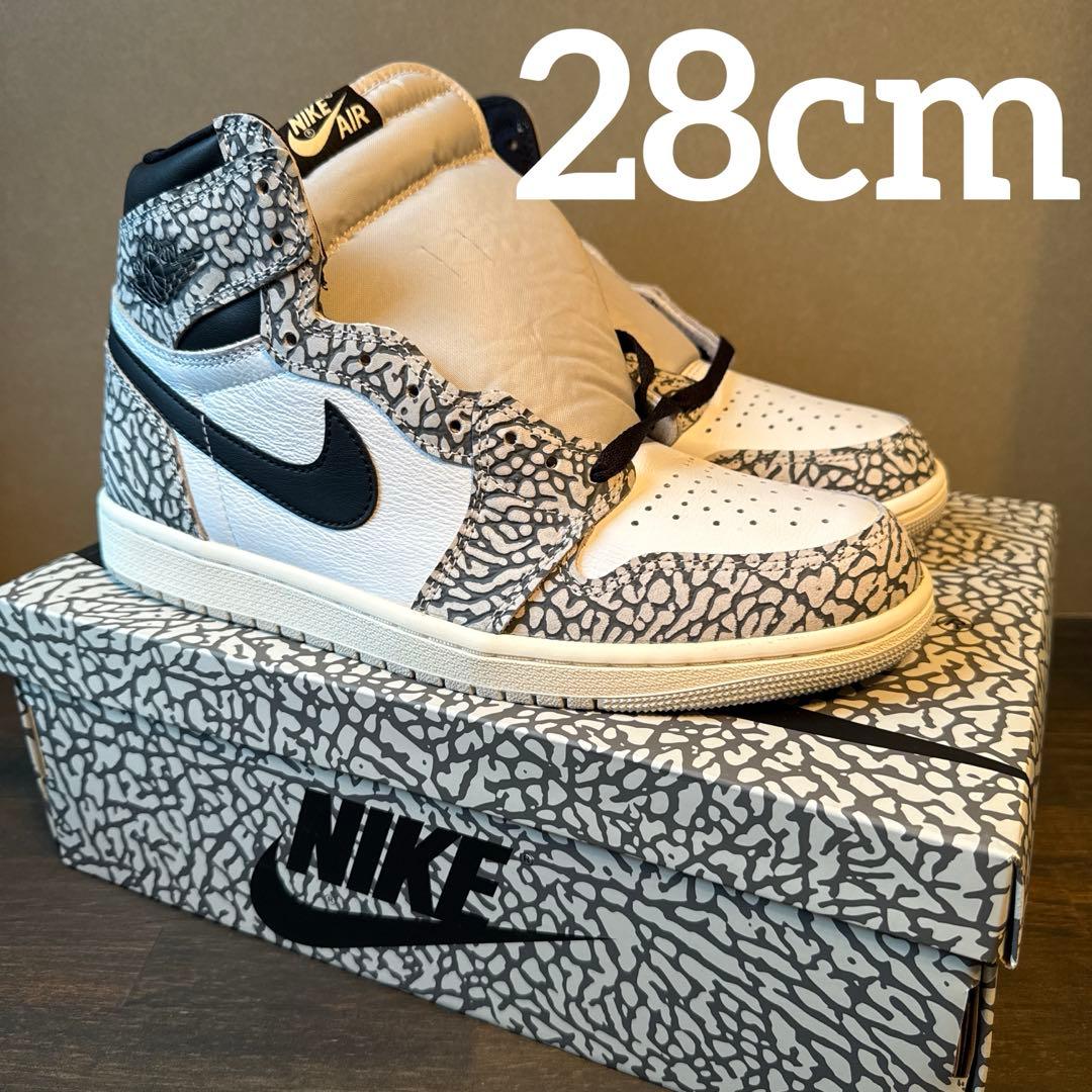 【新品未使用】エアジョーダン1ホワイトセメント