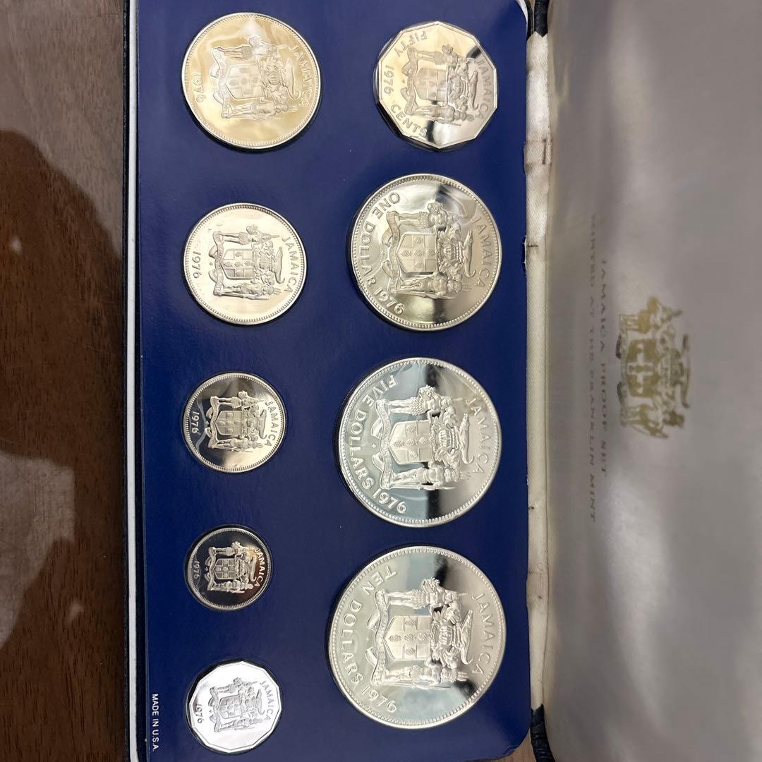 1976年 ジャマイカ プルーフコイン 9種セット【大型銀貨2枚含・証明