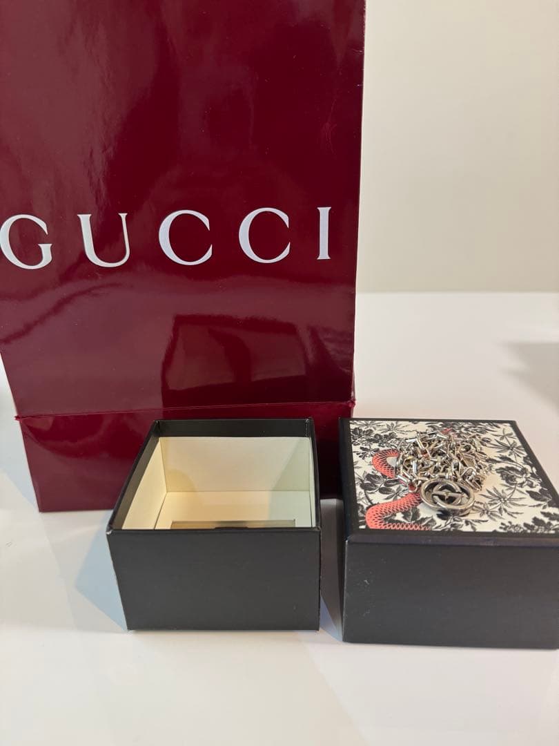 GUCCI インターロッキング チェーン ネック レス グッチ インターロッキング〕チェーン ネックレス ・スターリング