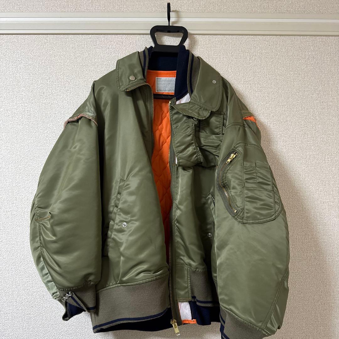 22AW kolor カラー MA-1 ボンバージャケット 再構築 カーキ - メルカリ
