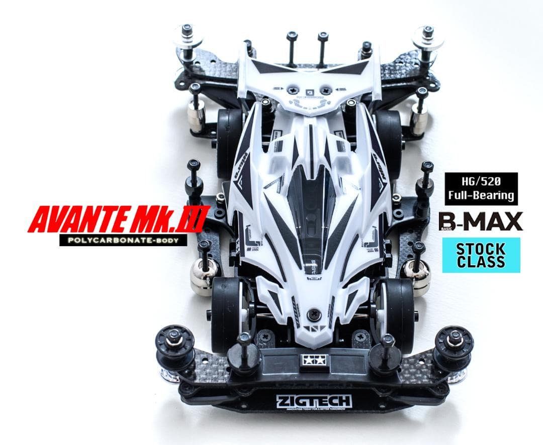 ミニ四駆完成品★アバンテMk3 MAWH フルベアリング・ポリカボディ未走行