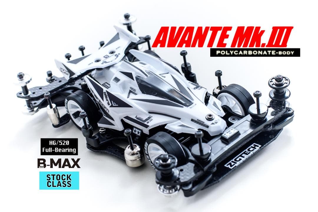 限定☆ミニ四駆完成品☆アバンテMk3 WHフルベアリング/ポリカボディ未