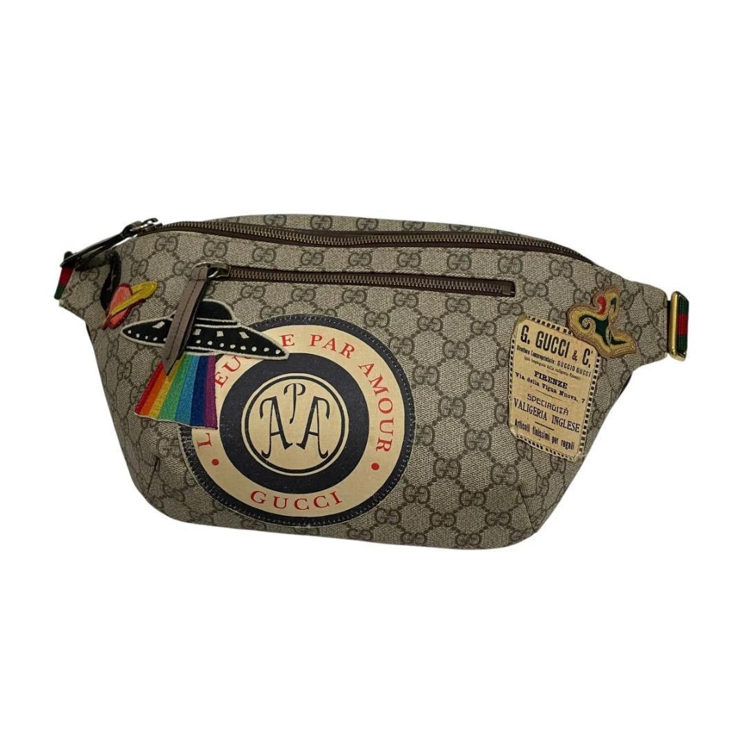 高級 グッチ クーリエ シェリーライン GG ウエストバッグ ボディバッグ
