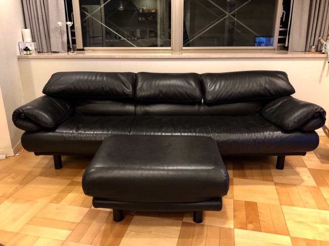 【KURO】イタリア製 ポルトロメック ジェミニ トリプルソファ