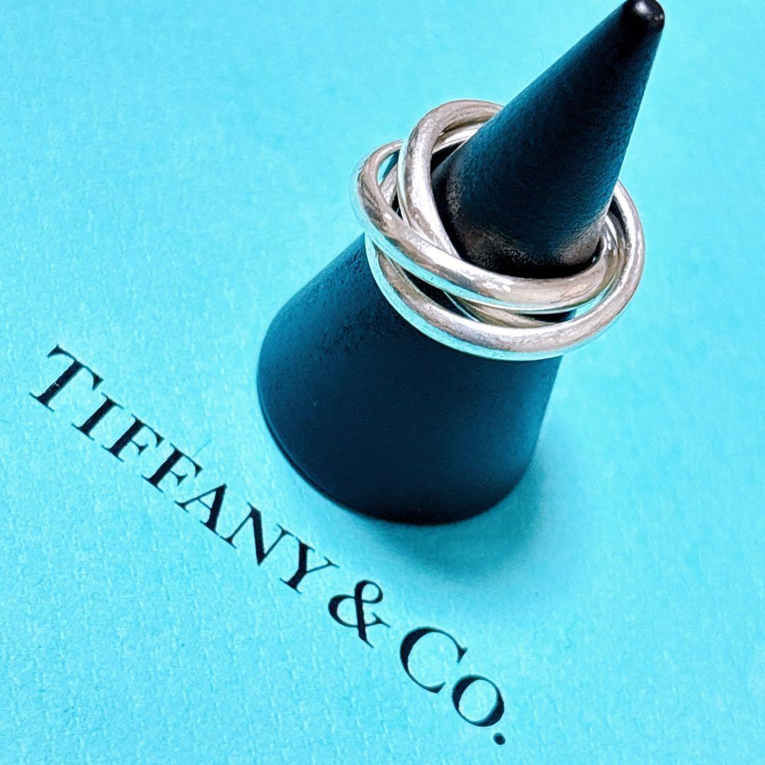 【美品】9号 Tiffany ティファニー トリニティ リング シルバー925