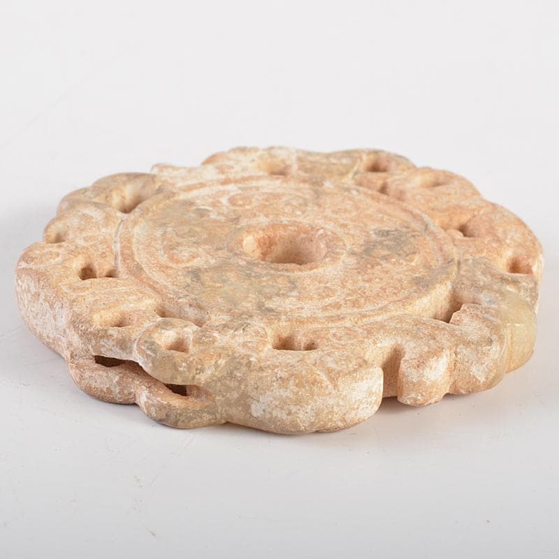 中国 玉石彫刻 双魚刻 神獣刻 根付 玉器 玉珮 2点 時代箱付 V R7227