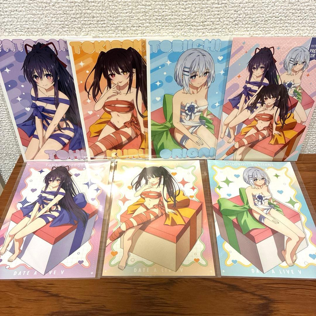 デート・ア・ライブ くじq プレゼント　特典ポストカード　全7種