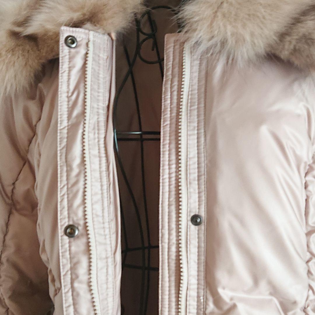 ベニーバードブルーフォックス衿付裾ギャザーダウンコート13号