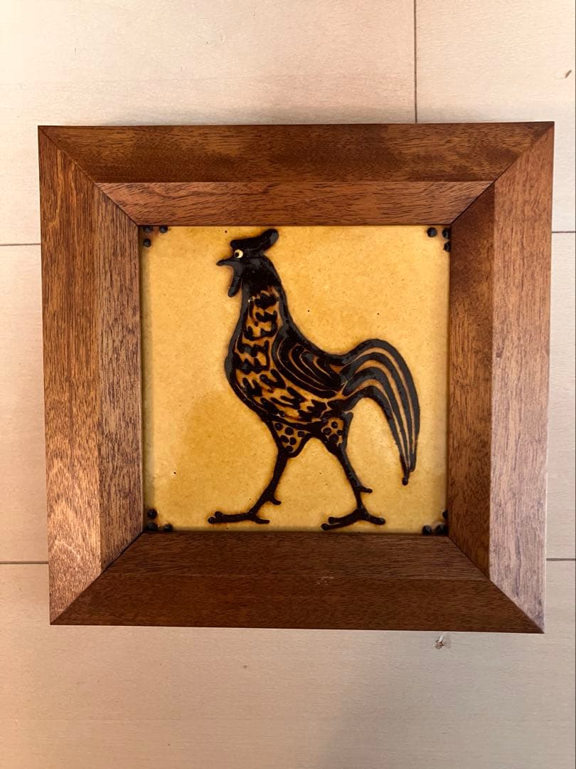 舩木研兒 舩木研児 船木研児 鶏 陶板画 スリップウェア　民藝 初秋のインテリア―ナンセンスカタログ3881 | ナンセンス