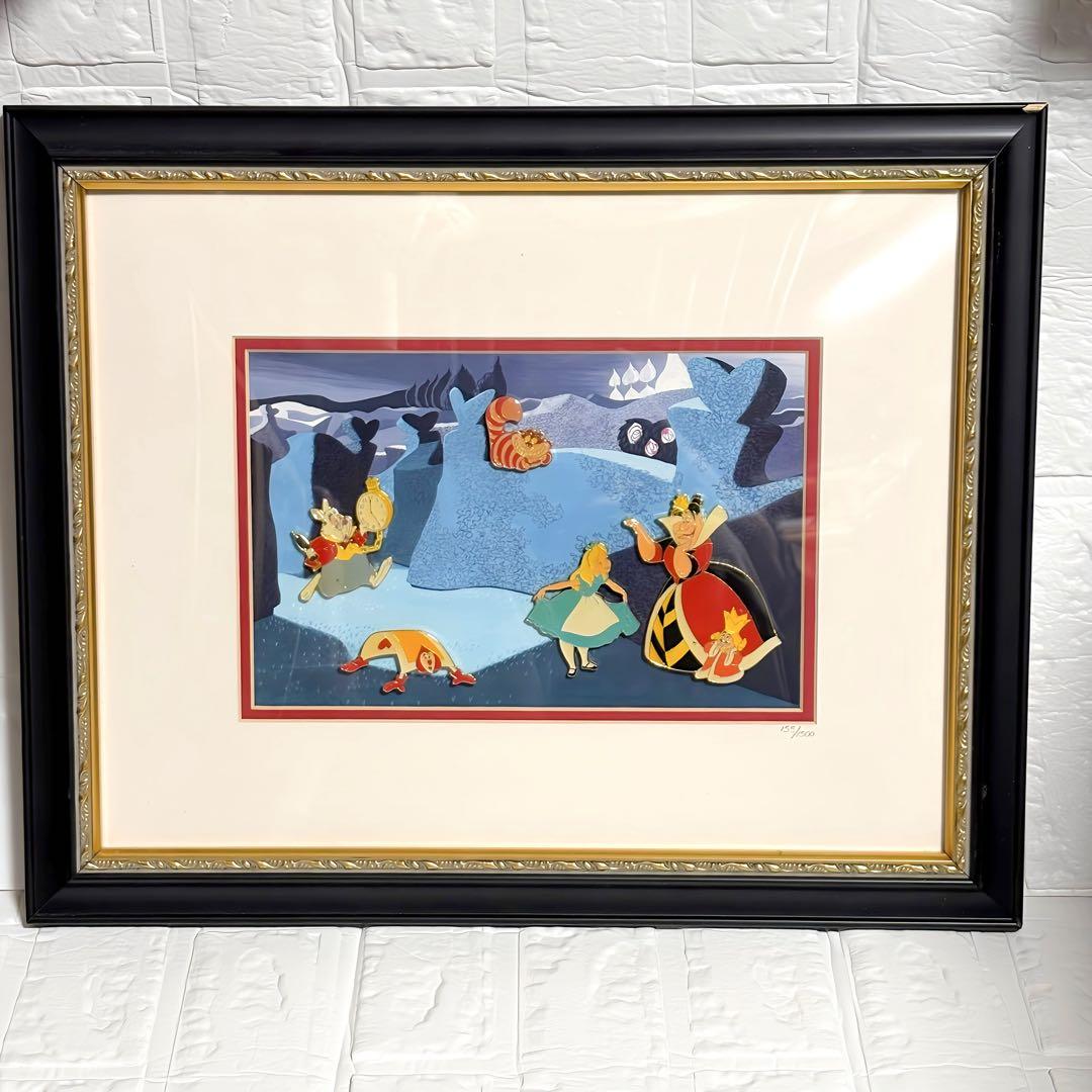 激レア‼︎ ディズニー　不思議の国のアリス　ピンバッジ　額装ピンセット　フレーム