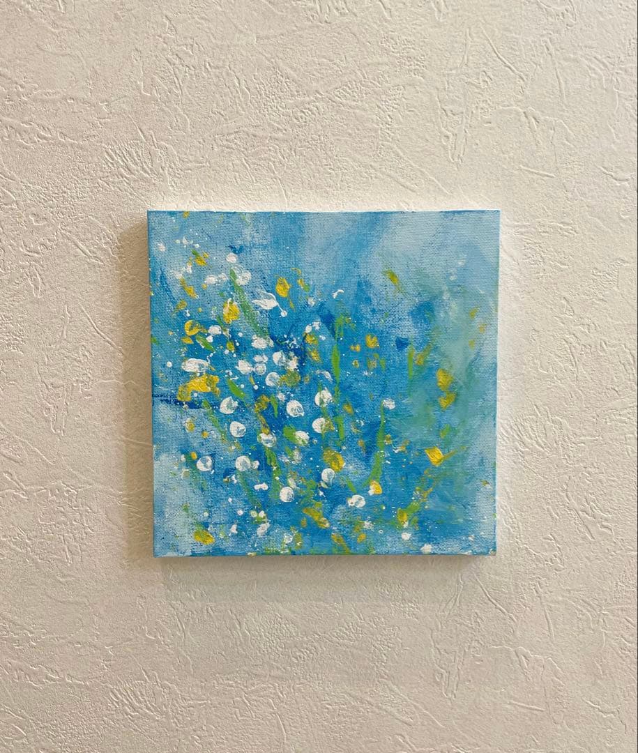 423 抽象画 アクリル画 アート 原画 キャンバスボード そよ風 - メルカリ