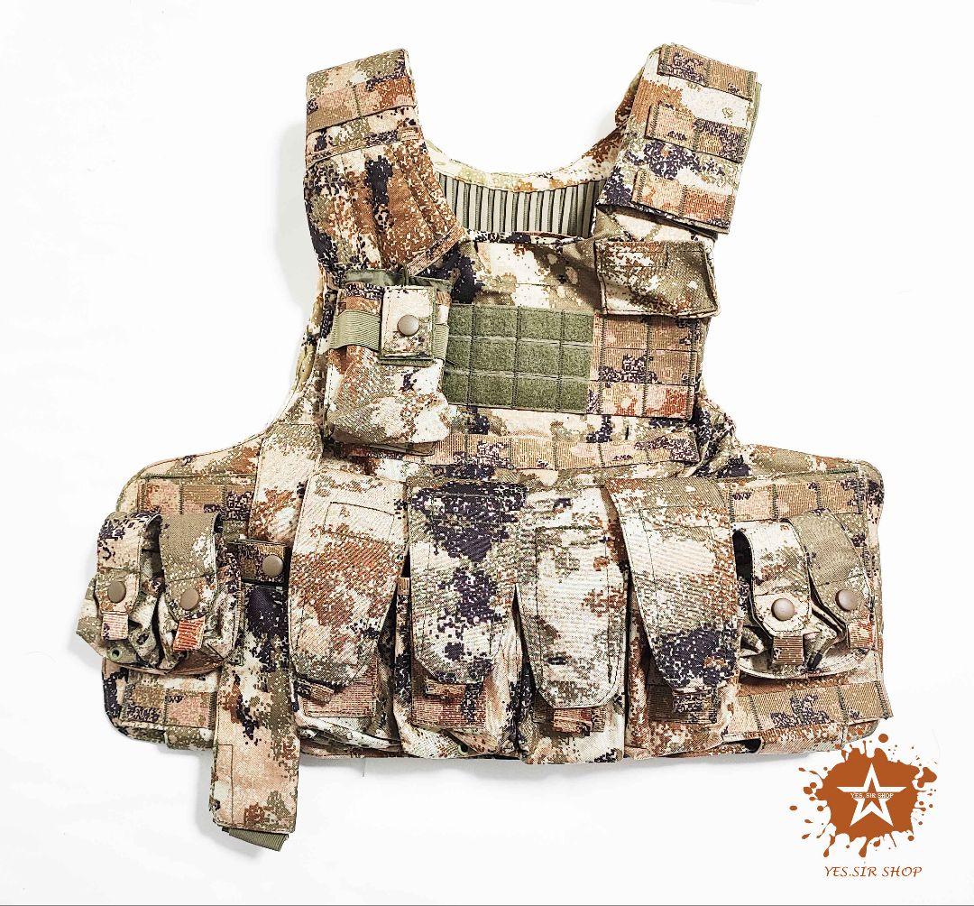 中国軍 中国人民解放軍 21式 星空荒漠迷彩 プレートキャリア 実物生地使用