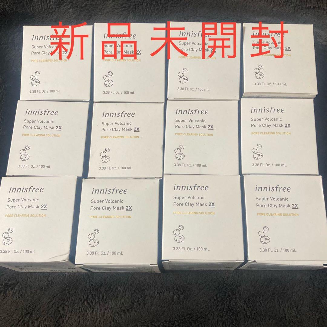12個イニスフリー スーパーヴォルカニック ポアクレイマスク 2X 100ml
