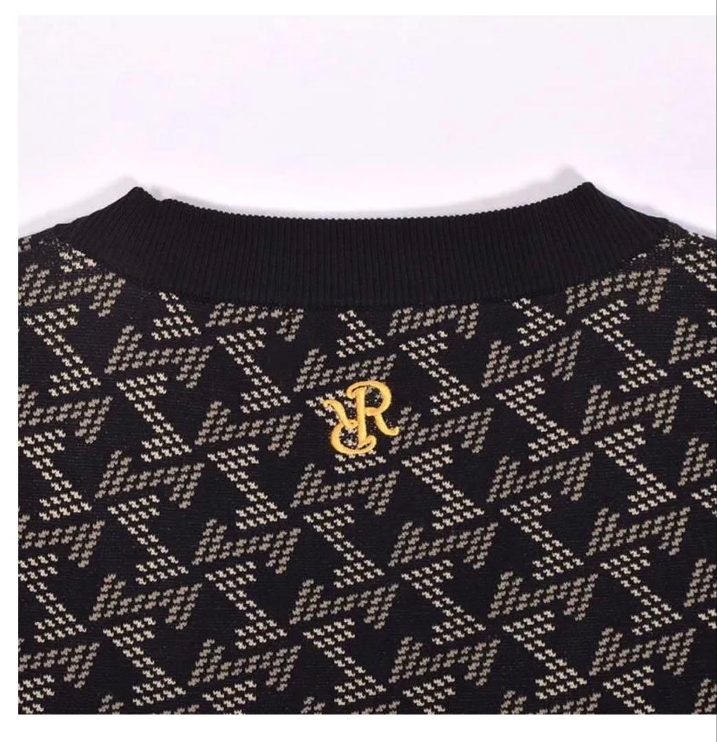 レザレクション メンズ GMジャガードニットカーディガン / ブラック