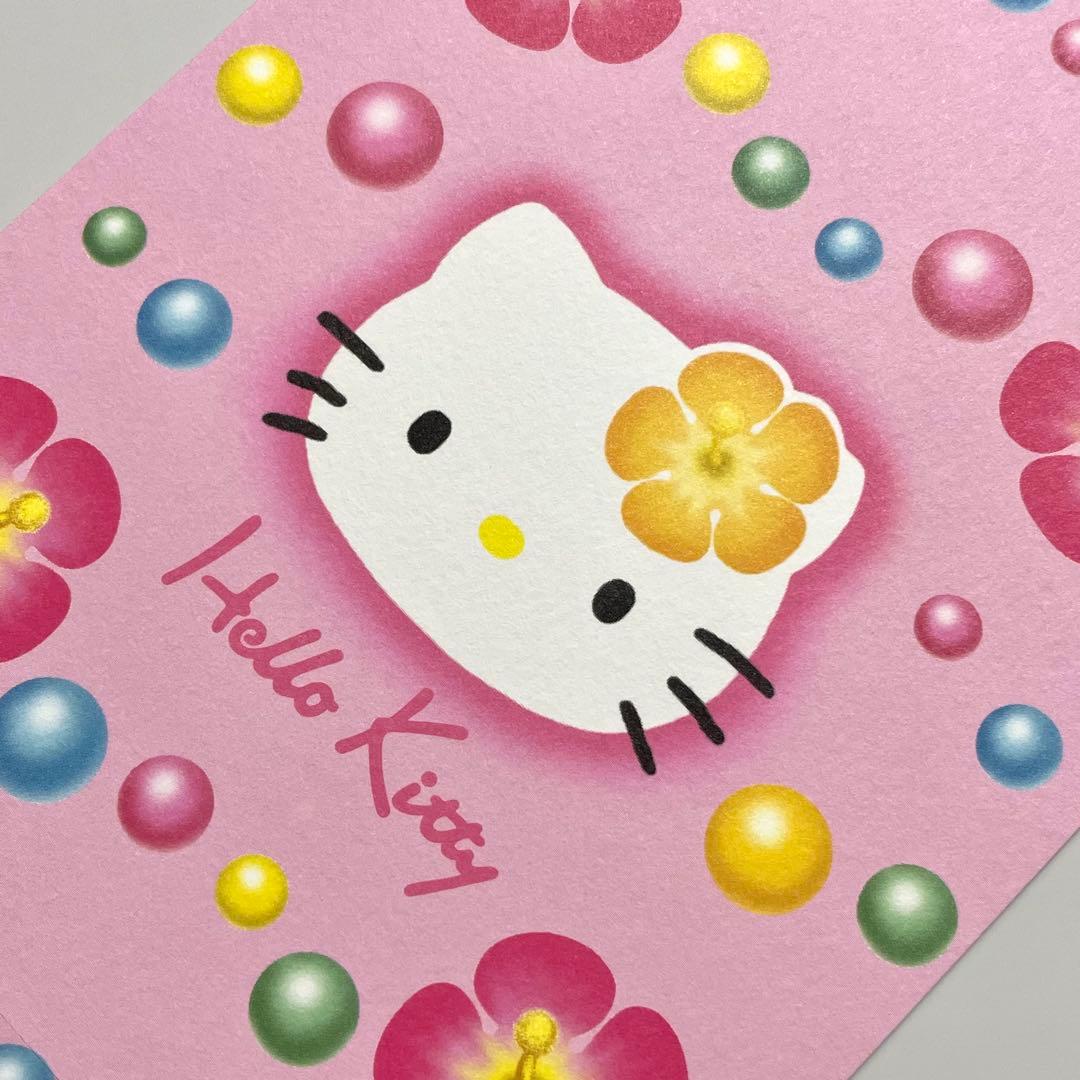 匿名】ハローキティ展 ポストカード ヒョウ柄 ハイビスカス - メルカリ