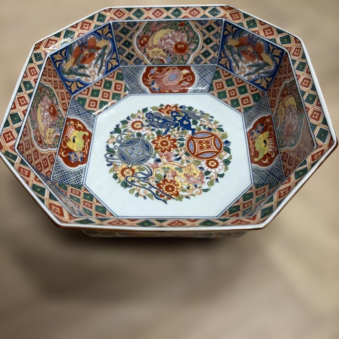 龍峰窯 錦古伊万里 八角鉢 大鉢 - メルカリ