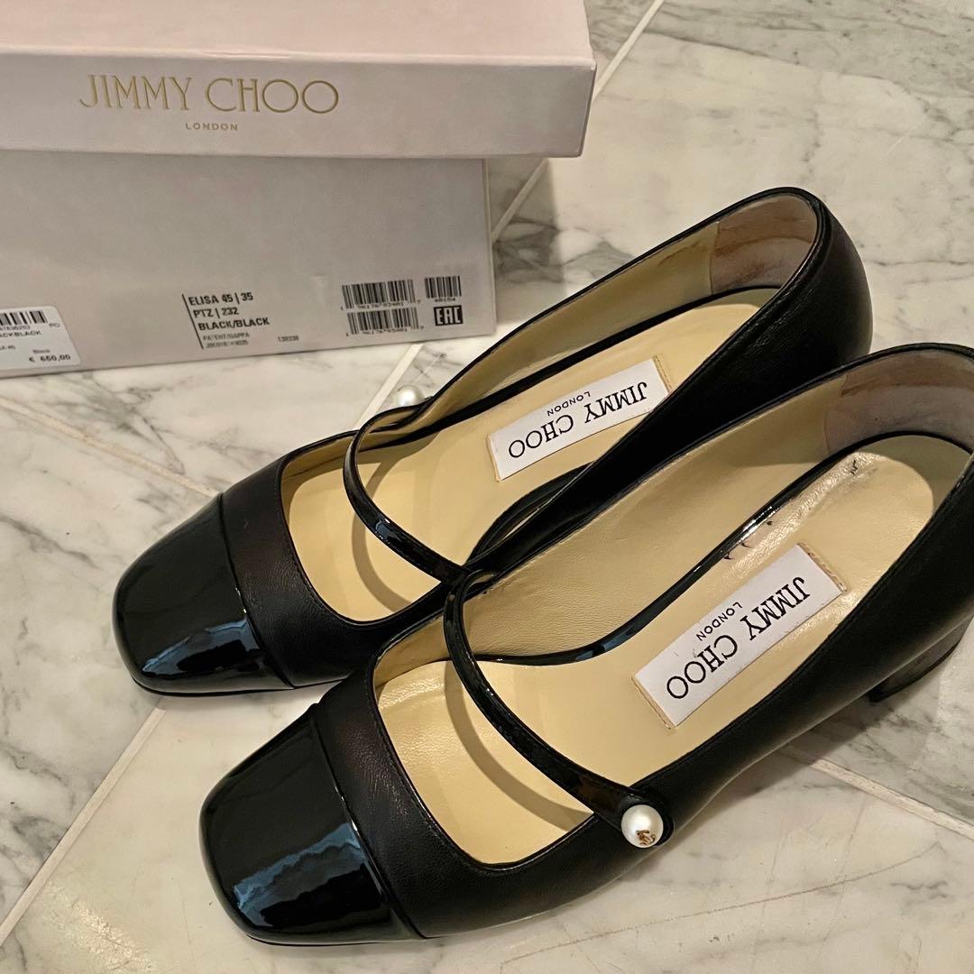 JIMMY CHOO ELISAブラックハイヒール・パンプス