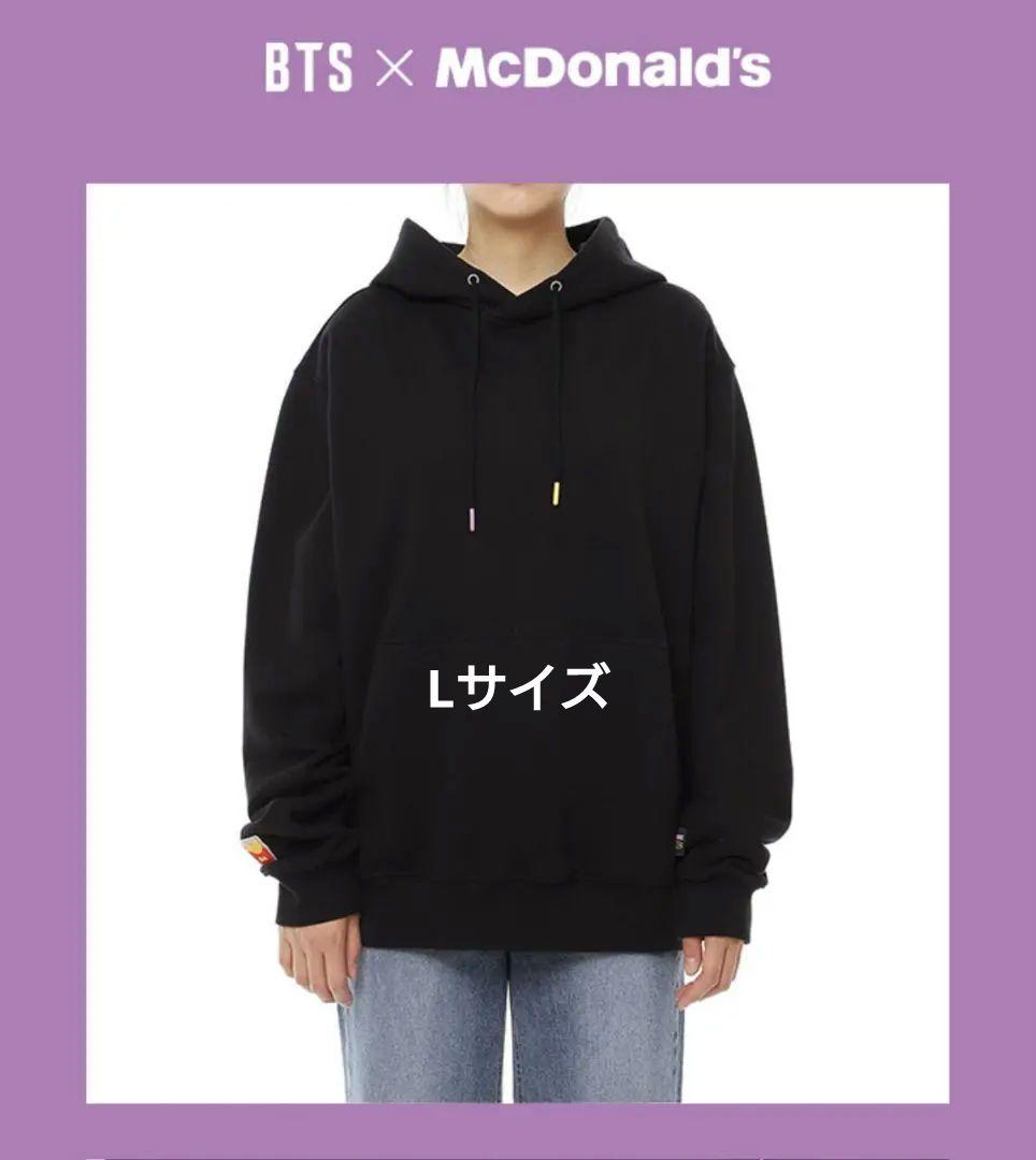 BTS×マクドナルドコラボ　公式　ロゴ フーディ　パーカー　Lサイズ