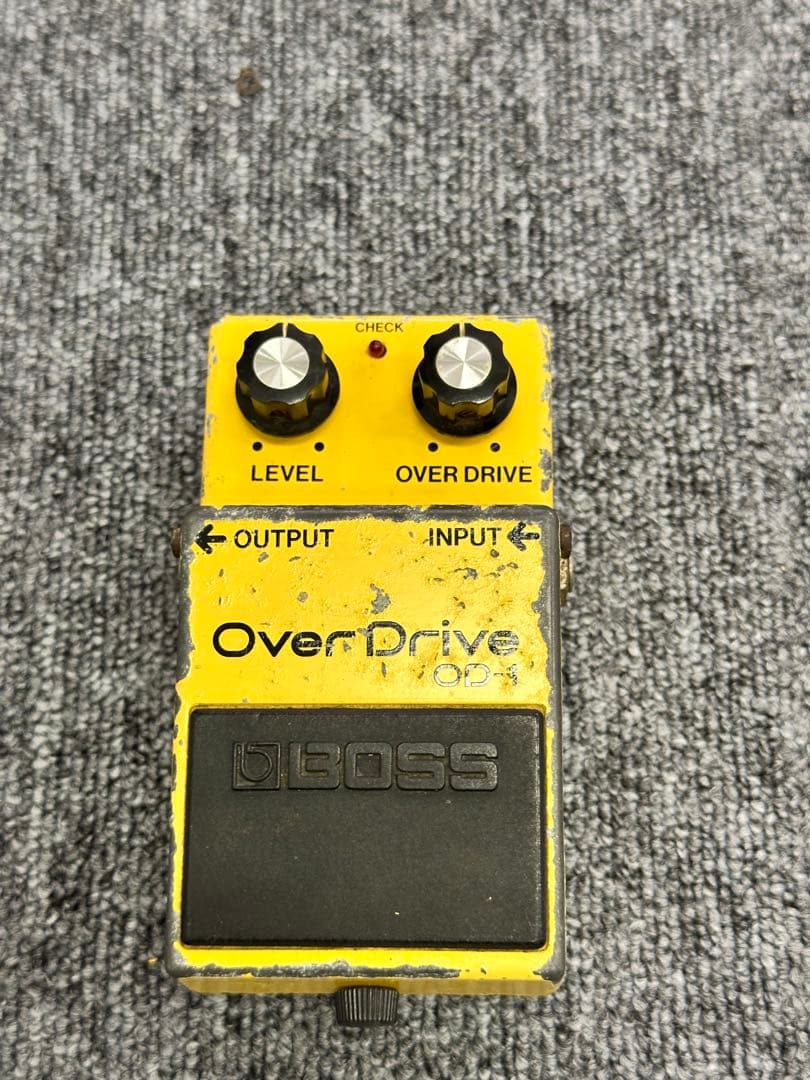 BOSS OverDrive OD-1 デュアルオペアンプ NEC C4558C BOSS OD-1 Overdrive 1982 Vintage Guitar Pedal W/Box Made in Japan