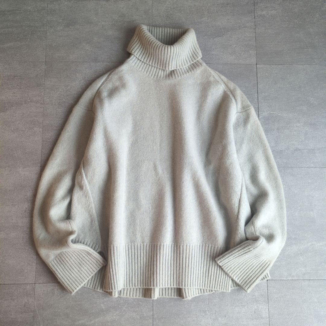 ひー様 フレームワーク ウールカシミヤ タートルロングプルオーバー