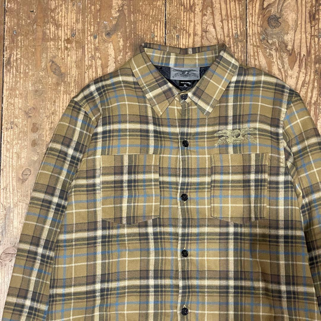 新品 ANTI HERO アンチヒーロー ネルシャツ キルティング XL - メルカリ