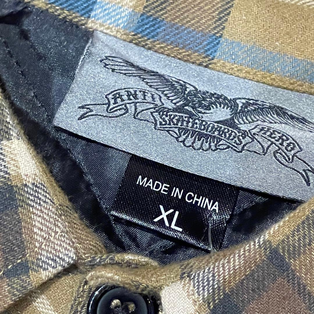 新品 ANTI HERO アンチヒーロー ネルシャツ キルティング XL - メルカリ