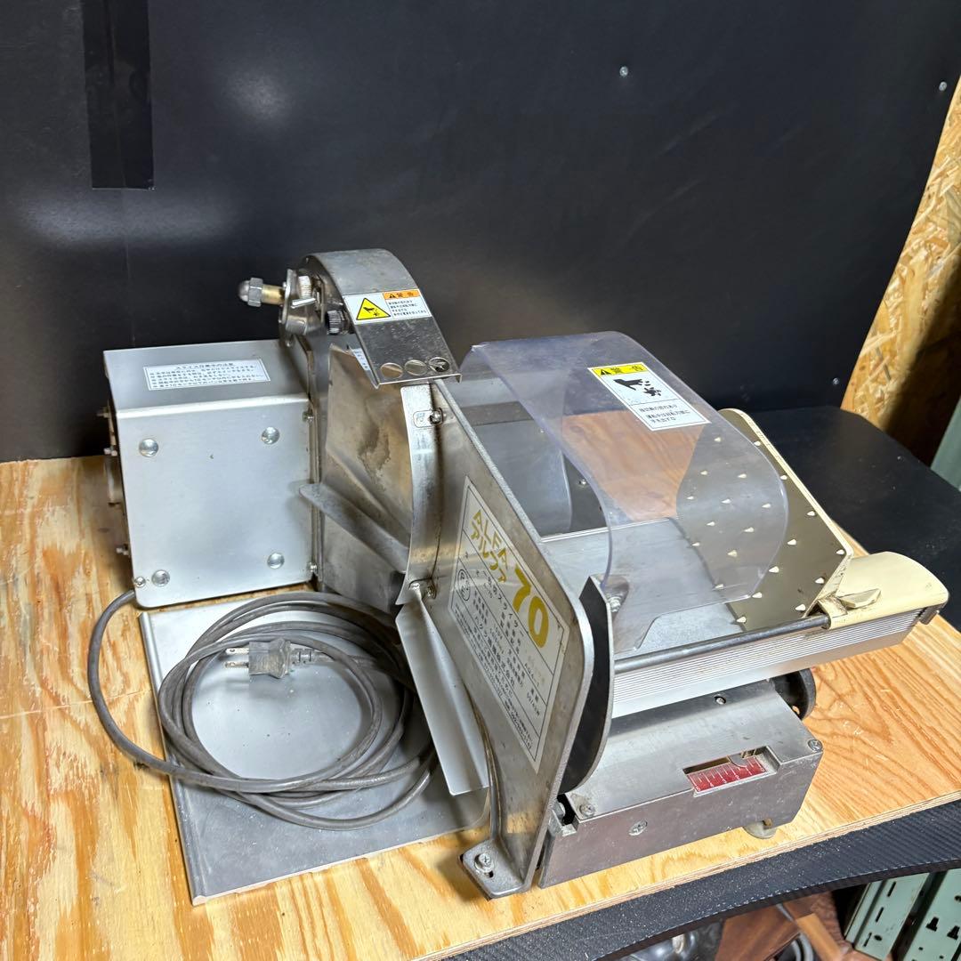 一枚切りパンスライサー 100ｖ ハクラ精機 アルファー70 　A-70型 ハクラ精機 一枚切りパンスライサー アルファ70（A-70） - 無限堂東京店