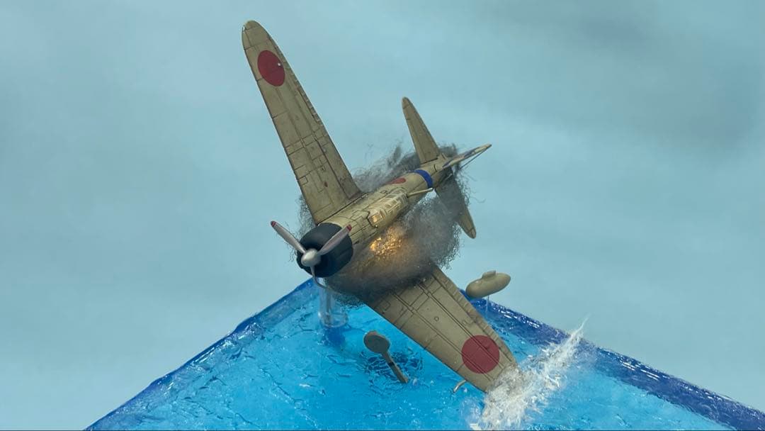 雷撃する九七艦攻 ジオラマ レジン - メルカリ